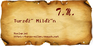 Turzó Milán névjegykártya
