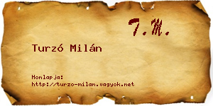Turzó Milán névjegykártya